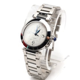 CARTIER STRAP ACERO Y PIEL
