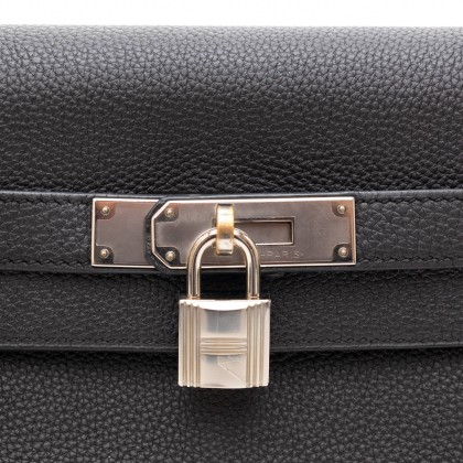 HERMES KELLY 28 NOIR TOGO Y ALLIGATOR 2017