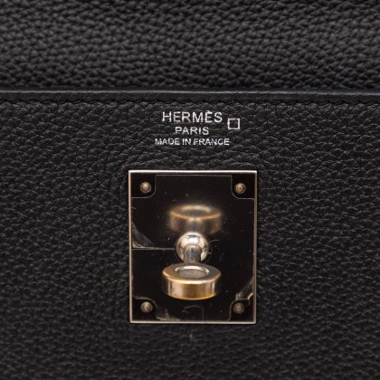HERMES KELLY 28 NOIR TOGO Y ALLIGATOR 2017