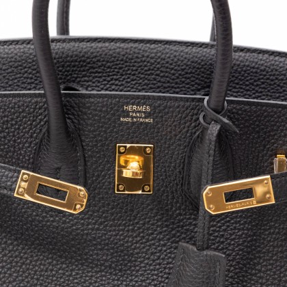 HERMES *NOIR TOGO 
*HW GOLD