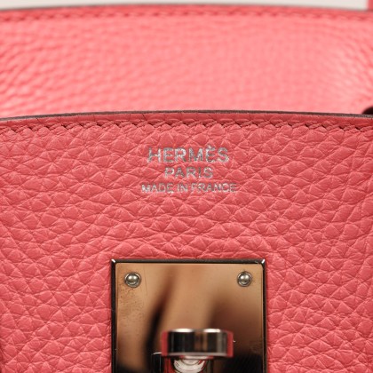 HERMES BOLSO BIRKIN TAMAñO 30
PIEL CLEMENCE
AñO 2020 
COLOR PINK CONFFETI