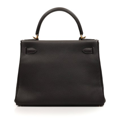 HERMES KELLY 28 CLEMENCE, CHOCOLAT, ALLA CARTÉ 