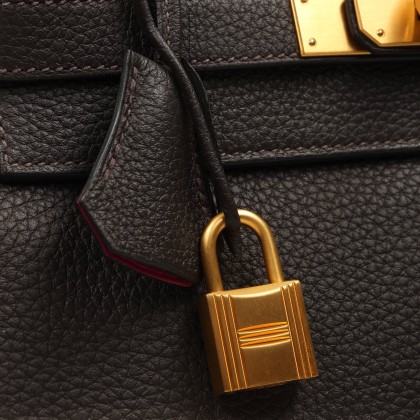 HERMES KELLY 28 CLEMENCE, CHOCOLAT, ALLA CARTÉ 