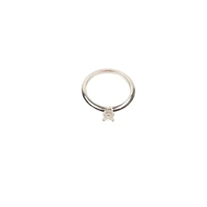 TIFFANY & CO ANILLO DE COMPROMISO .28 QT CUADRADO CON CERTIFICADO